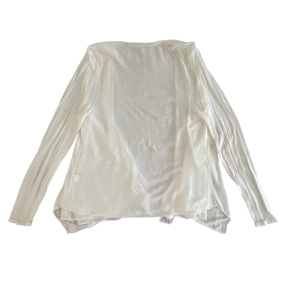Simply Vera Vera Wang Womens White Knit Lined Open Front Cardigan Sweater XL - Picture 8 of 11